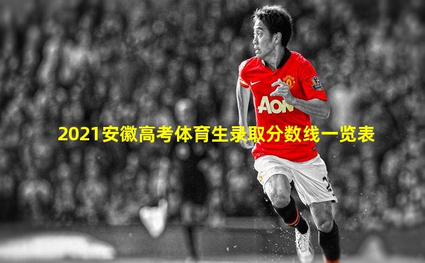 2021安徽高考体育生录取分数线一览表