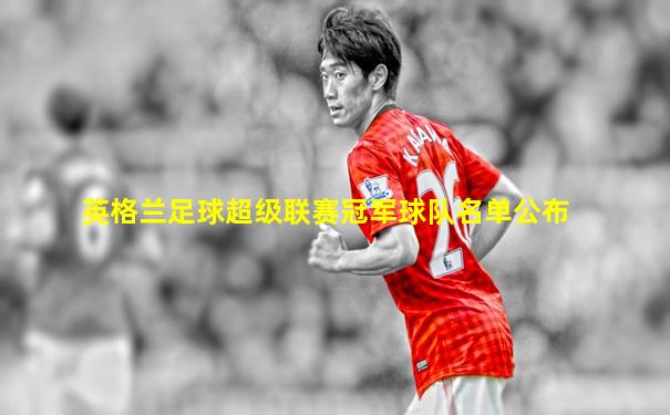 英格兰足球超级联赛冠军球队名单公布
